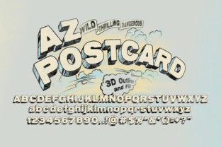 AZ Postcard 3D: A Font for Creative Crafters and Printables