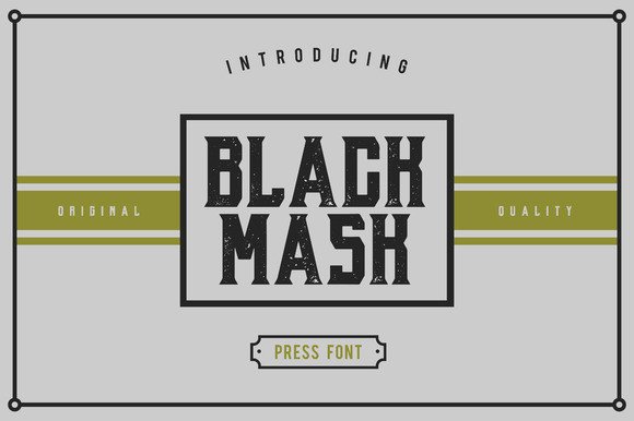 Black Mask Typeface for Vintage-Inspired Web Design