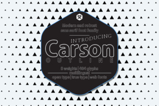 Carson Outline: A Modern Display Font for Editorial Design