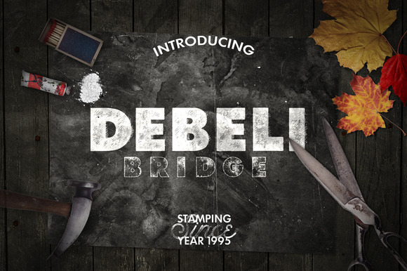 Debeli: A Textured Display Font for Retro Web Designs