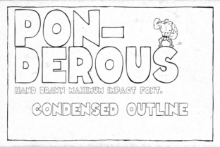 Ponderous Condensed Outline for Modern Web Typography
