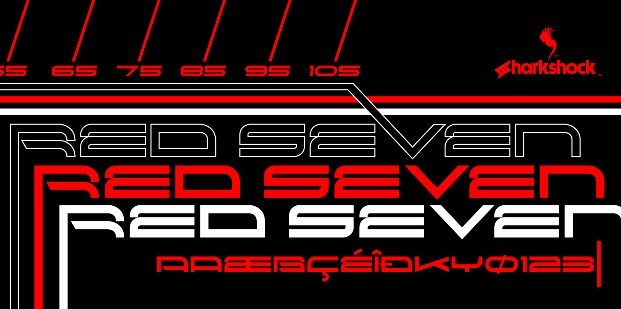 Red Seven: A Sharp Display Font for Bold Branding