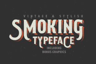 Smoking Typeface: A Vintage Western Font for Handmade Crafters and Designers
